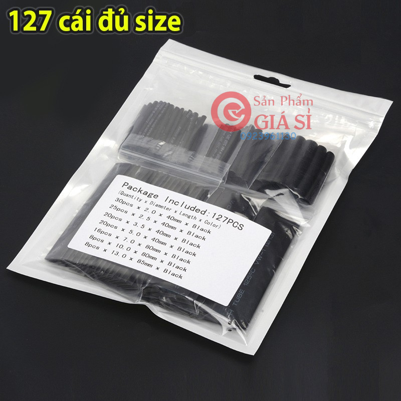 Bộ 127 Ống Gen Co Nhiệt, Cách Điện 2mm, 2.5mm, 3.5mm, 5mm, 7mm, 10mm, 13mm Đủ SIZE ❤️freeship❤️