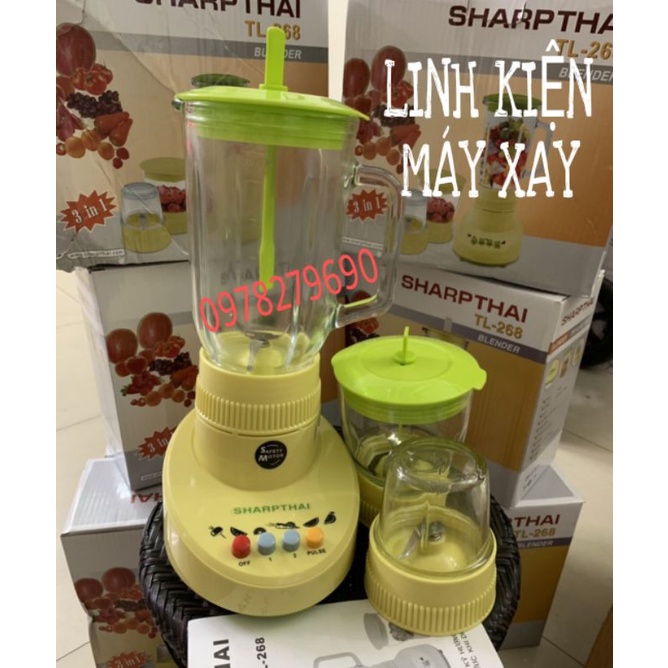 (LINH KIỆN CHÍNH HÃNG) CỐI THỦY TINH MÁY XAY SINH TỐ SHARP THAI TL-268 &amp; KS - T1888