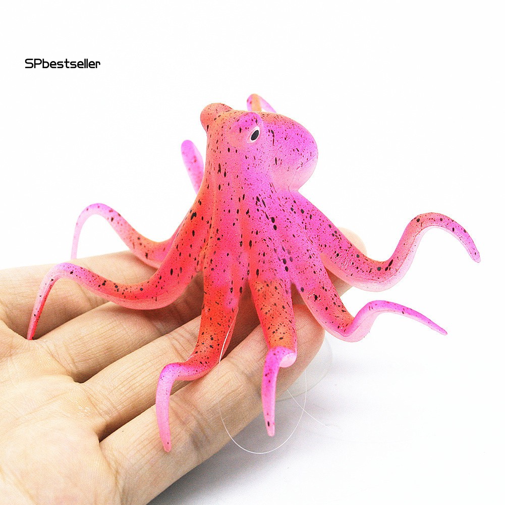 Mô hình con bạch tuộc nhân tạo dạ quang dùng để trang trí hồ cá