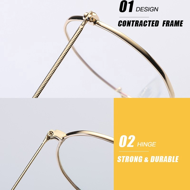 Kính Mắt Gọng Kim Loại Tròn Thời Trang Dành Cho Nam Và Nữ