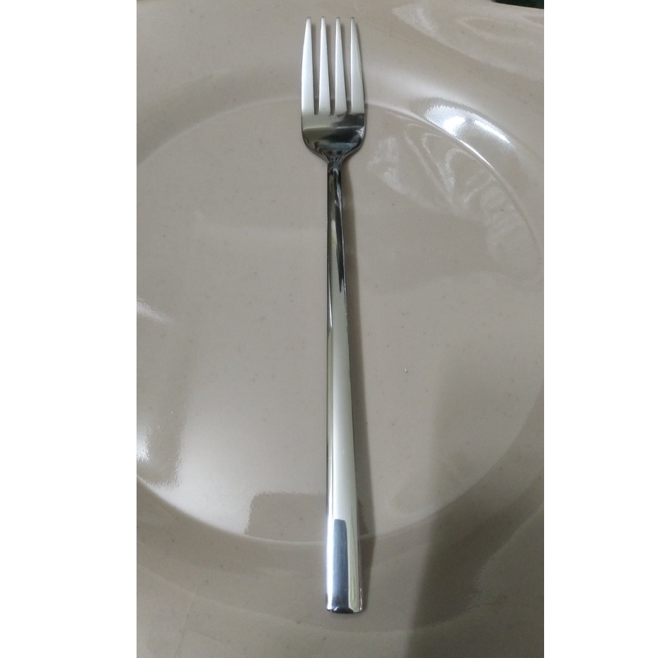 Nĩa,muỗng cơm inox cán dài kiểu Hàn Quốc Size 21.5cm