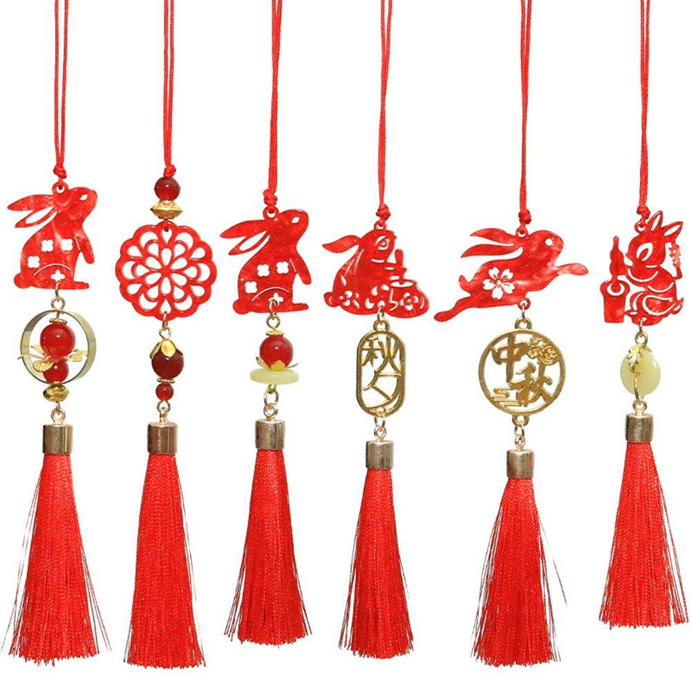 Mặt Dây Chuyền Màu Đỏ Phong Cách Trung Hoa Cổ Điển Độc Đáo Trang Trí Nhà Cửa / Lễ Hội DIY