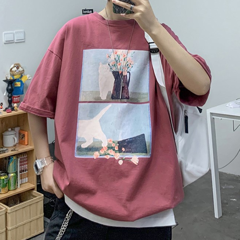 Áo thun tay ngắn dáng rộng thời trang cho nam & nữ | BigBuy360 - bigbuy360.vn