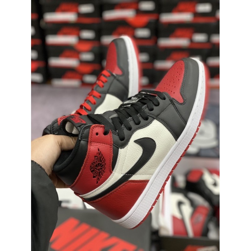 [AGsneaker] Giày thể thao cổ cao màu Bred chân bè fit lên 1 size... | BigBuy360 - bigbuy360.vn