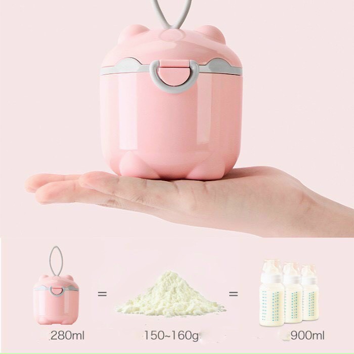 Hộp đựng sữa bột cho bé đi ra ngoài nhiều size nhiều mẫu có muỗng gạt sữa