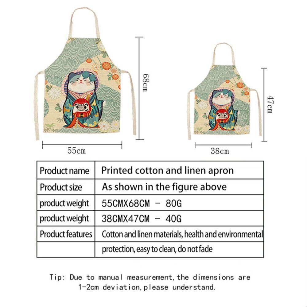 Tạp Dề Nấu Ăn Hình Mèo May Mắn Chống Bẩn Phong Cách Nhật Bản Thời Trang Cho Nhà Bếp