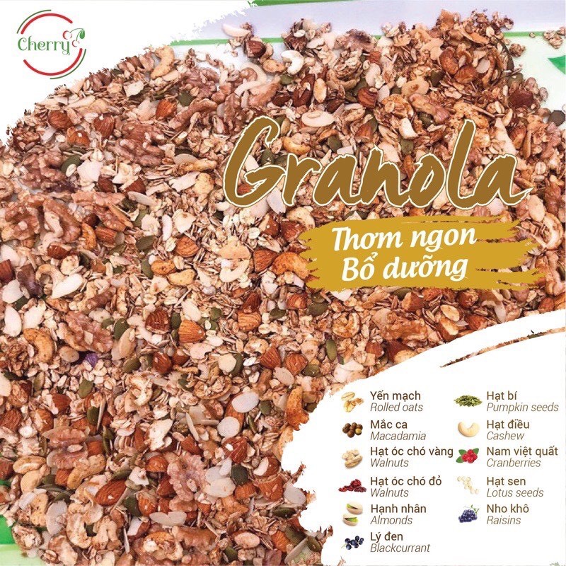 NGŨ CỐC GRANOLA ĂN KIÊNG NƯỚNG MẬT ONG 500g