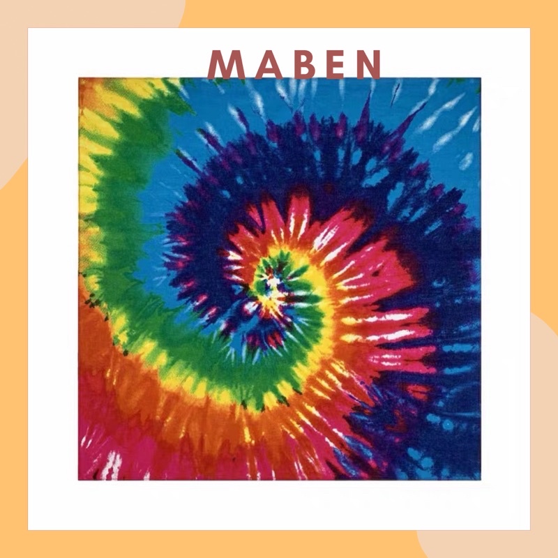 Khăn bandana vuông cotton loang màu size 55cm