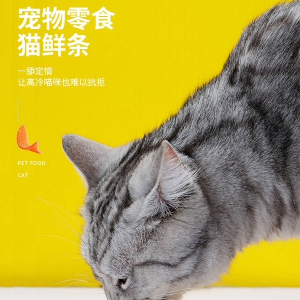 Cat Food Cat Dải mèo Snack Salmon Cat Dải 100g Thịt hạt ướt Dải dạ dày