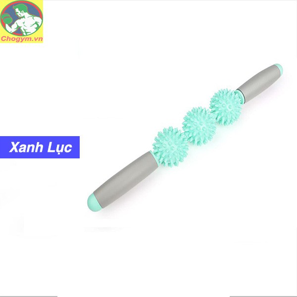 Thanh Lăn Massage Cơ Bắp 3 Bóng Roller Stick Tập Gym Yoga