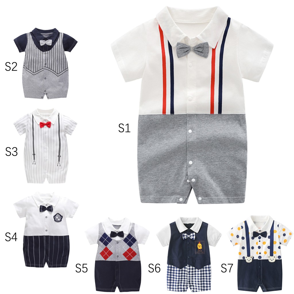 Áo Liền Quần LUCKYCANDY Đáng Yêu Có Nơ Cho Bé