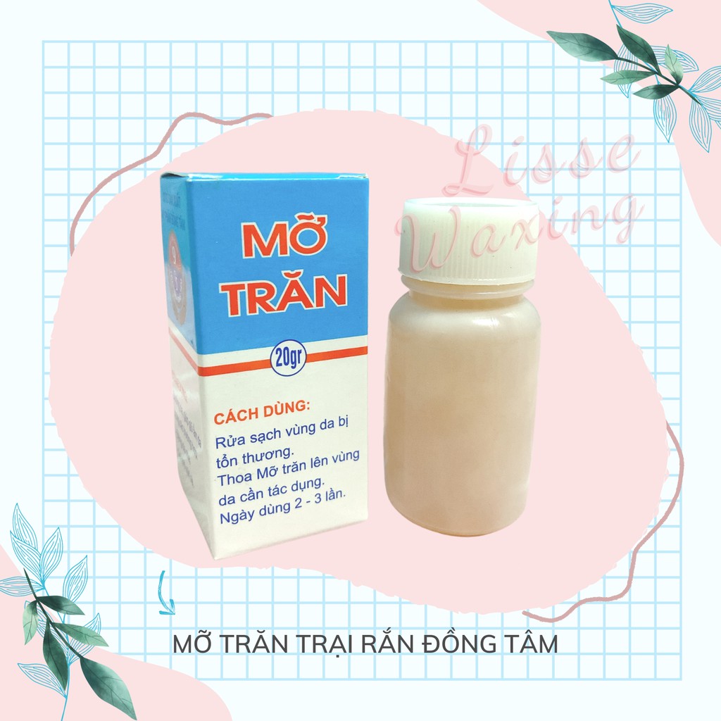 Mỡ trăn Trại Rắn Đồng Tâm nguyên chất giúp triệt lông, mờ rạn da, lành vết bỏng - 20gr