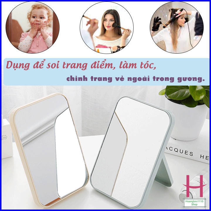 Gương Trang Điểm Để Bàn Chân Chữ T sang sin mịn { H }