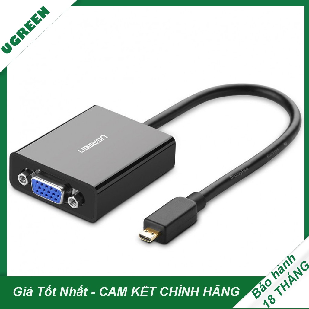 Cáp chuyển đổi Micro HDMI to VGA chính hãng Ugreen 40268