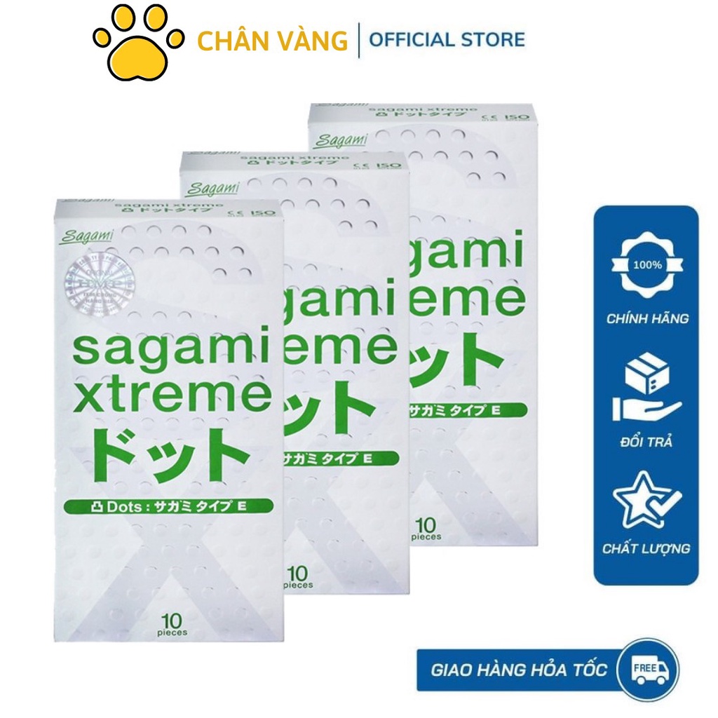 Bao Cao Su Sagami Xtreme Xanh hộp 10 chiếc