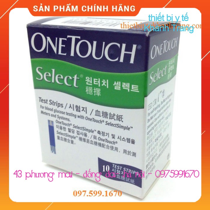 (Giá sỉ) Que thử đường huyết OneTouch Select