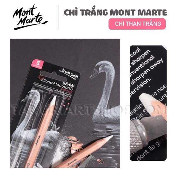 Chì than trắng Mont Marte (Set 2-3 cây)