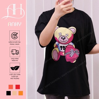 Áo thun hiệu ANHY FASHION tay lỡ form rộng nhiều hoạ tiết unisex nam nữ