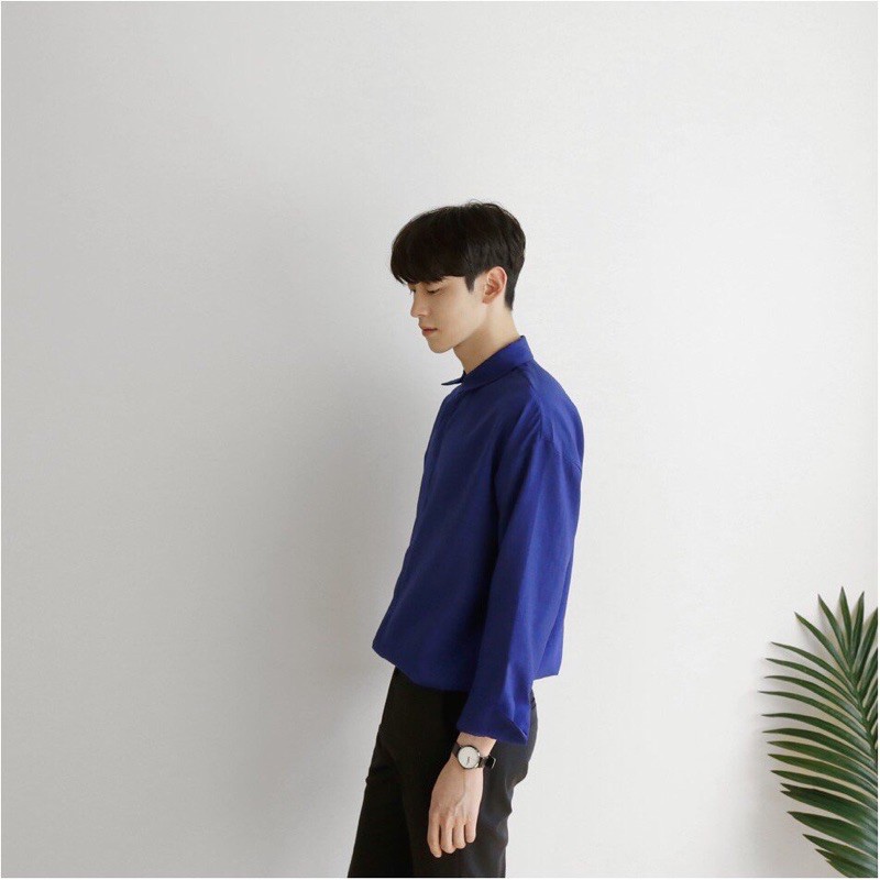Áo sơ mi cổ bẻ UNISEX HÀN QUỐC From rộng