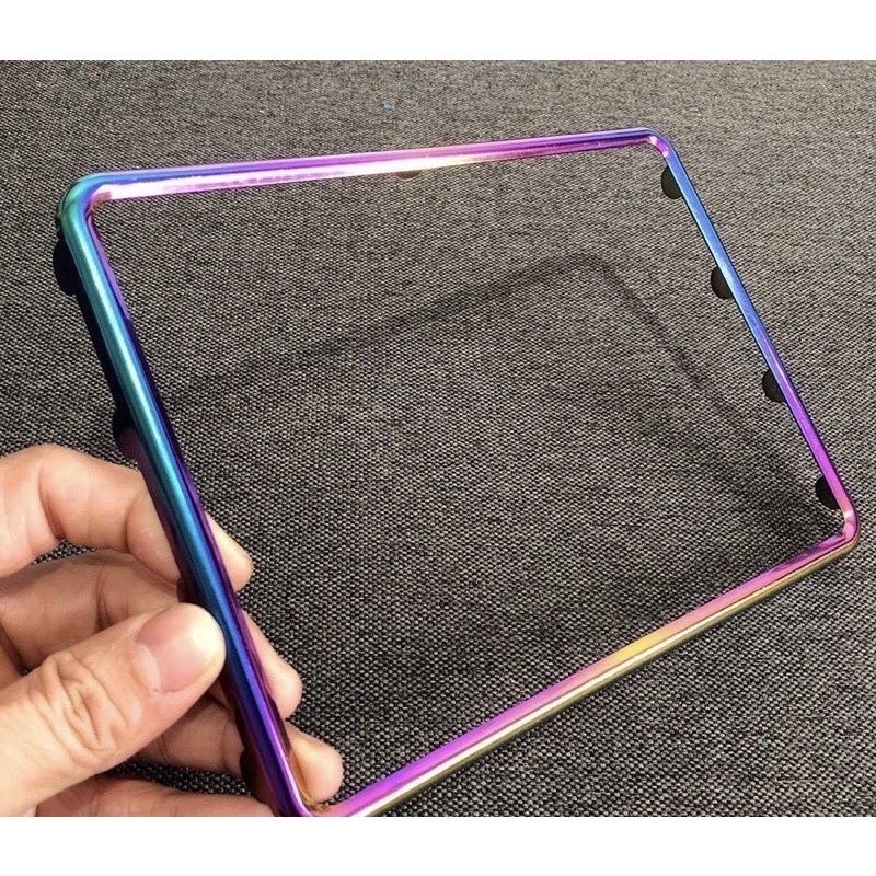 Khung biển số xe máy 7 màu Titan - Inox . Gắn đc tất các biển số xe máy !.