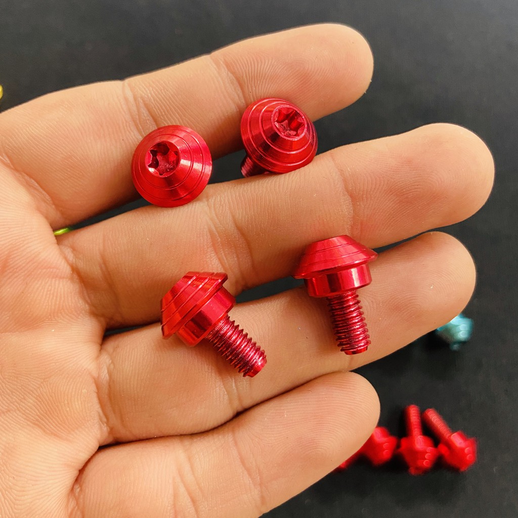 TRỌN BỘ 04 ốc gắn đuôi dè xe EXCITER 150 đời 2015 trở lên, ốc nhôm CNC độ lên màu rực rỡ trang trí xe