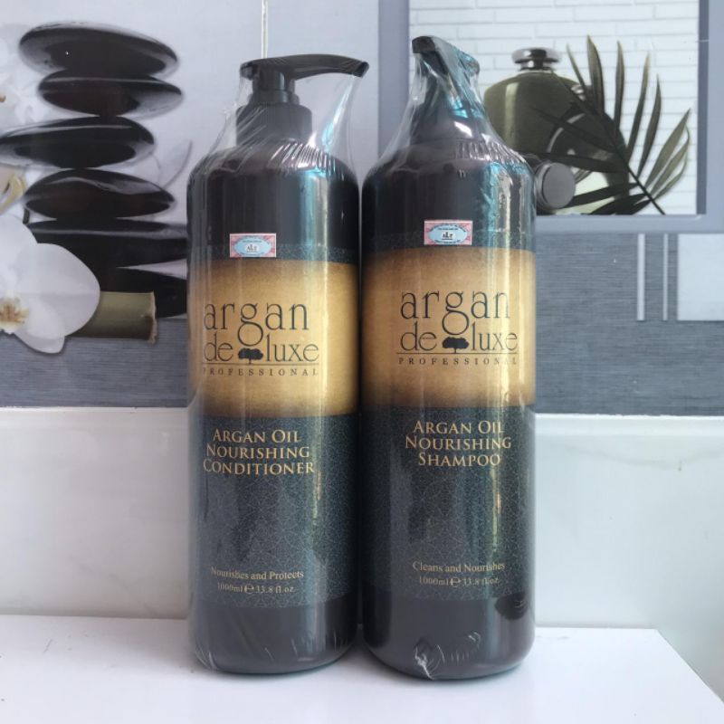 DẦU GỘI XẢ ARGAN DELUXE OIL 1000ML DÀNH CHO TÓC HƯ Tổn 1000ml