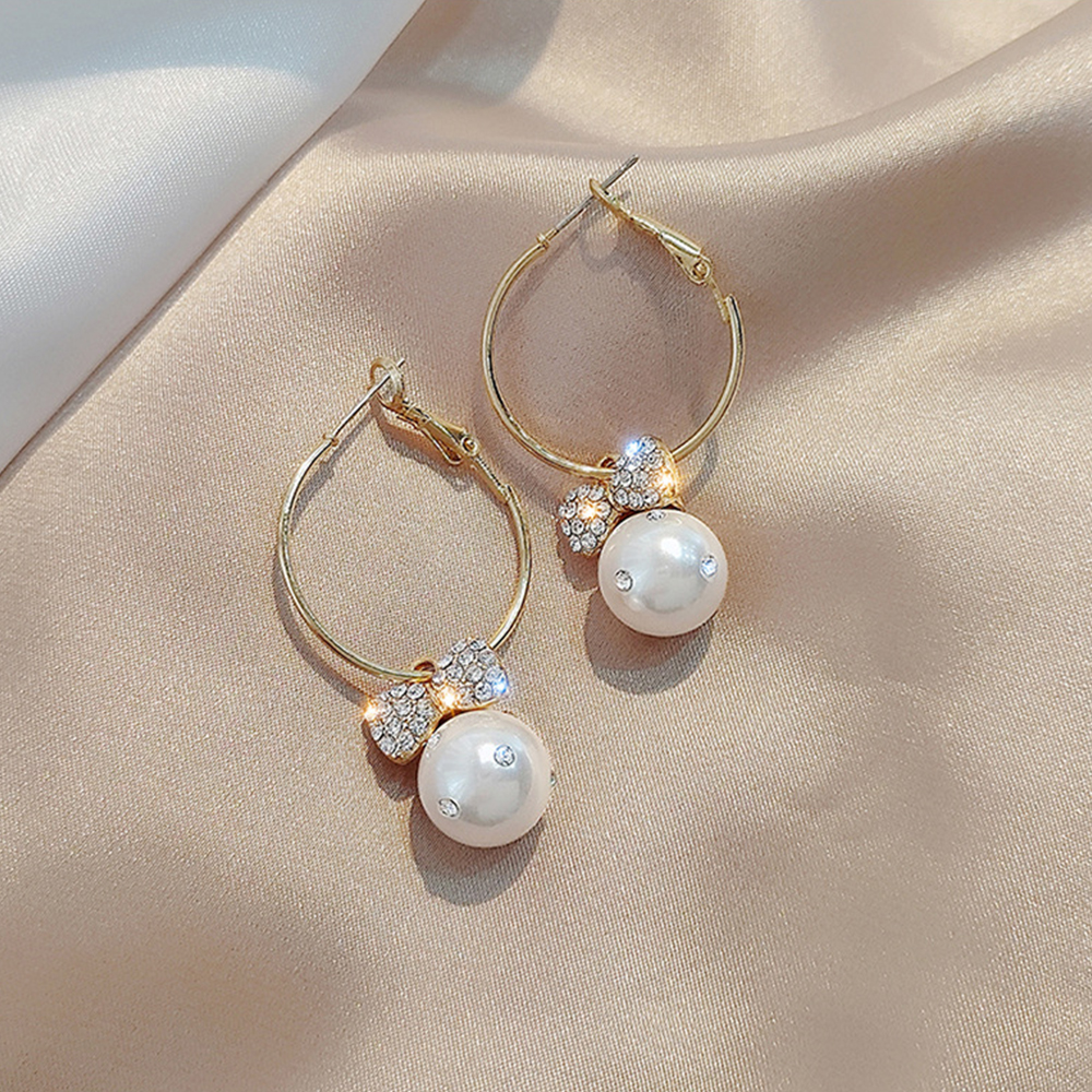 Bông Tai Chất Liệu Kim Loại Đính Đá S925 Thời Trang Cho Nữ