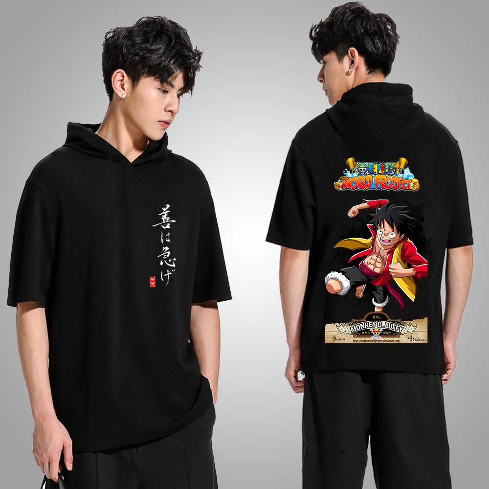 BST ÁO thun Hoodie tay lửng Anime One Piece cực ngầu siêu chất