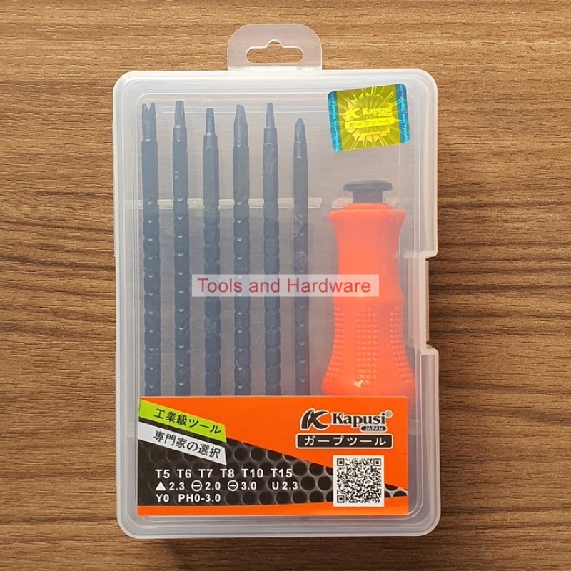 Bộ Tua Vít Đa Năng Nhiều nấc hãng Kapusi Nhật Bản chữa điện thoại, laptop, đồ điện, bộ tô vít sửa điện thoại