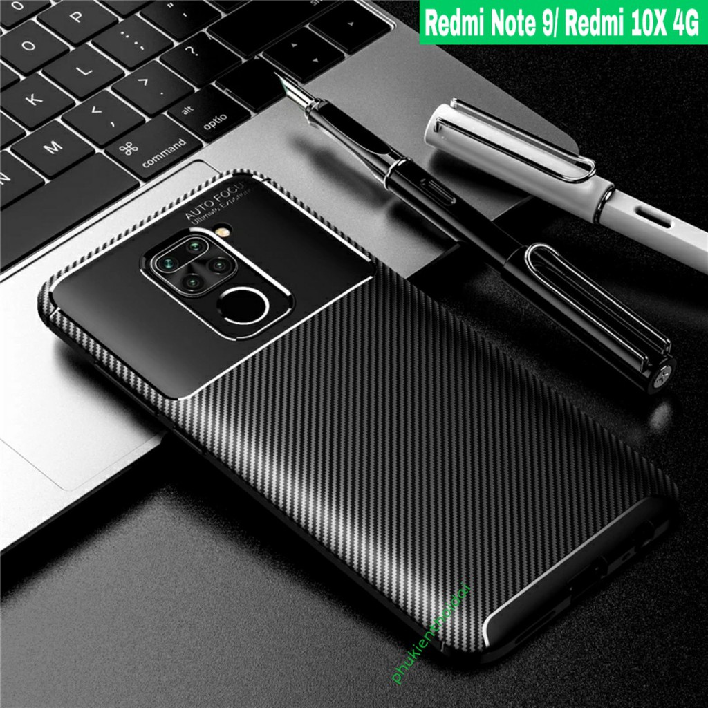Ốp lưng Xiaomi Redmi Note 9 / Redmi 10X 4G vân rằn ri hiệu Auto Focus chống mồ hôi vân tay