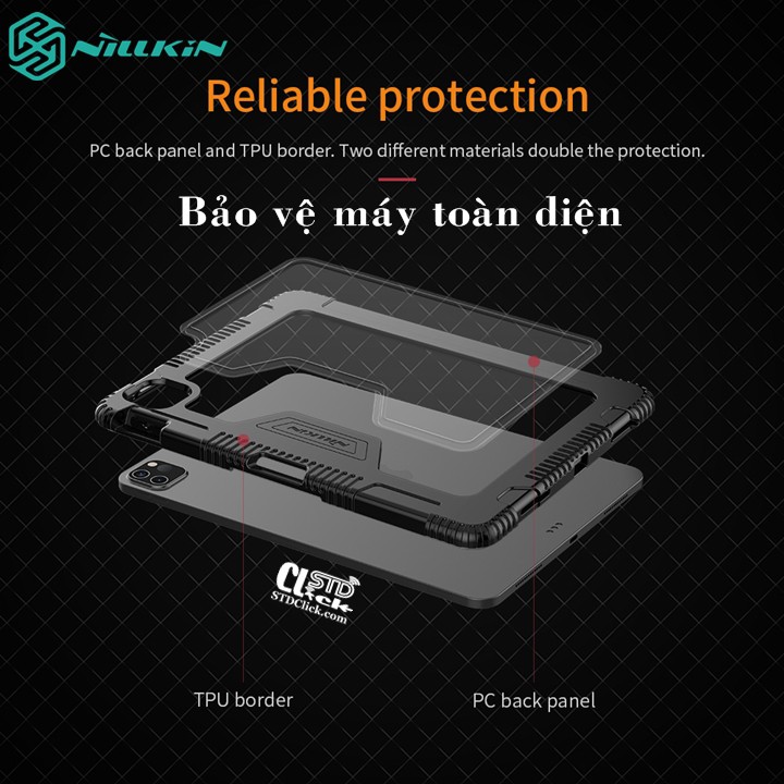 [Mã ELMS5 giảm 7% đơn 300K] BAO DA IPAD PRO 11 2020 NILLKIN BUMPER CHỐNG SỐC CHÍNH HÃNG [NEW SALEOFF] | BigBuy360 - bigbuy360.vn