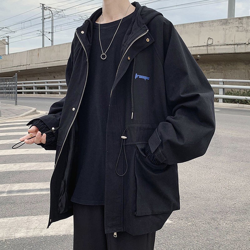 Áo Khoác Nam Dài Tay Có Mũ Thời Trang Nhật | BigBuy360 - bigbuy360.vn