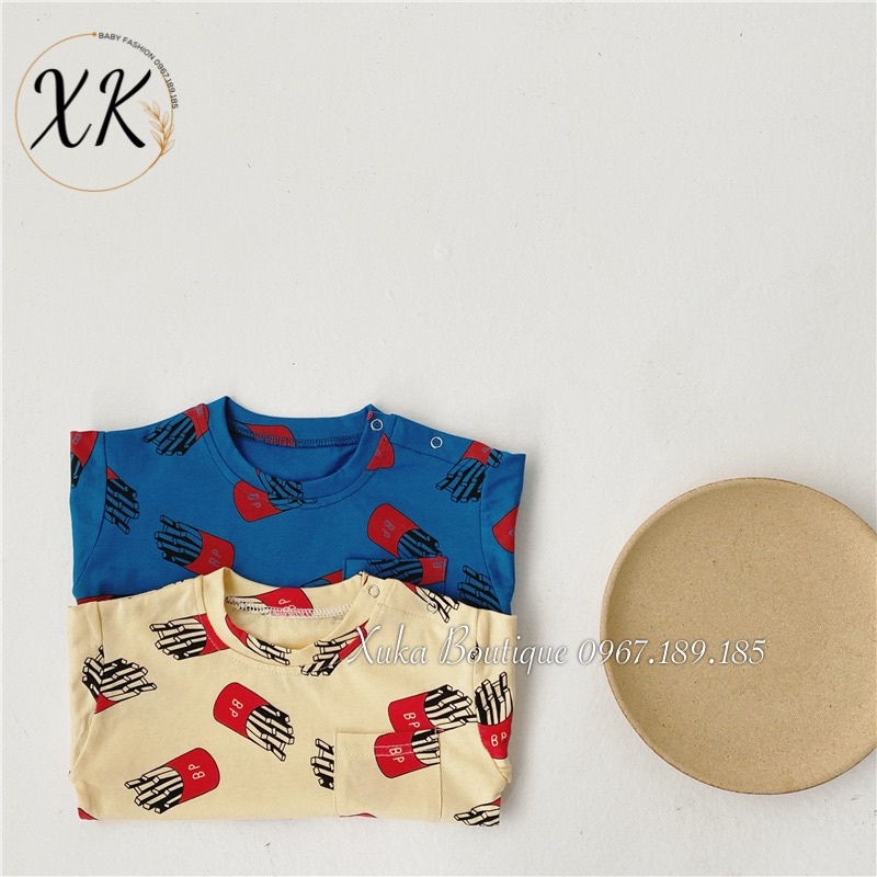 Bộ Quần Áo Cộc Tay Bé Trai Bé Gái Xuka Boutique Set Quần Áo Trẻ Em Đáng Yêu Quảng Châu Cao Cấp