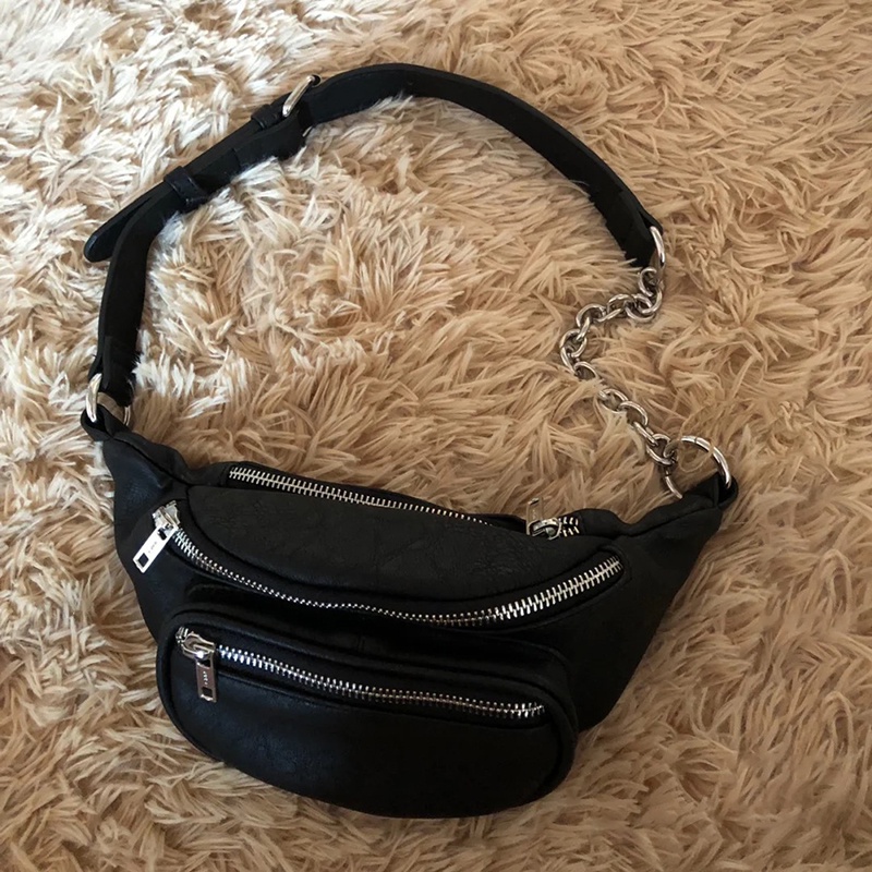 Túi đeo vai IELGY phối xích phong cách đường phố cho nữ