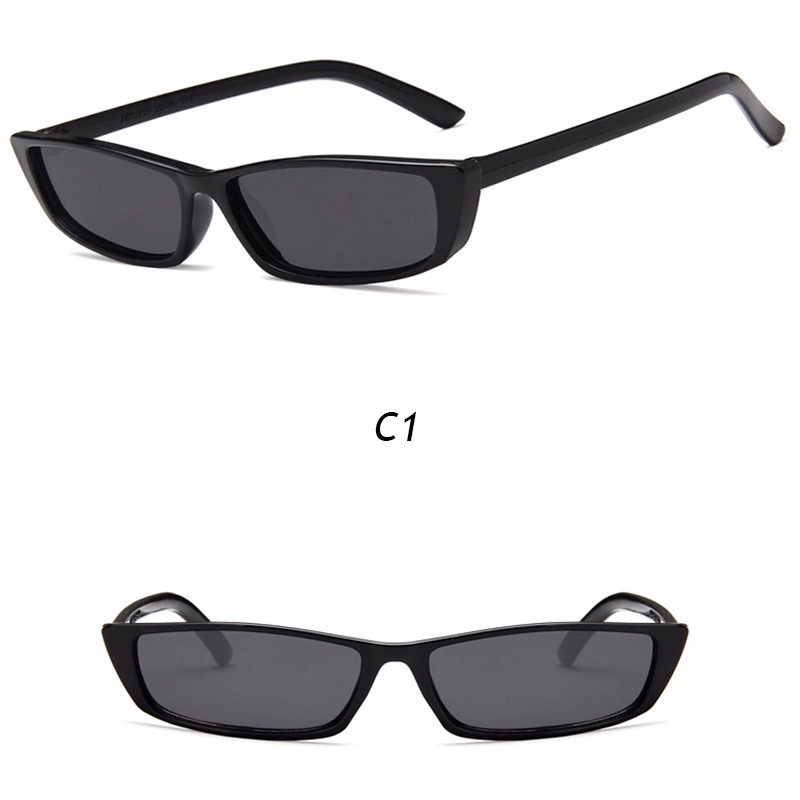 Kính mát gọng chữ nhật phong cách retro unisex