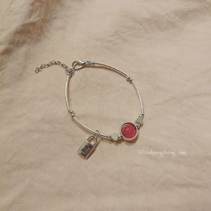 SET NGUYÊN KIỆU DIY tự làm vòng tay vòng chân handmade đá bọt tuyết, mã não, omber vân kiểu dáng đơn giản nữ tính