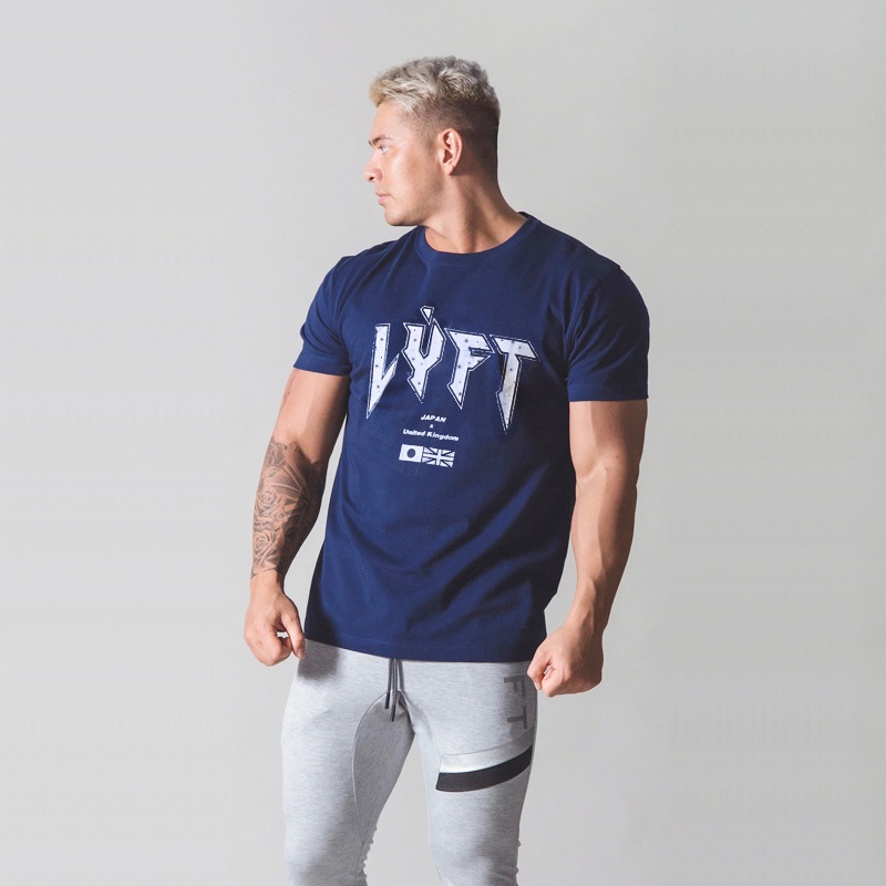 Áo Thun Thể Thao Cotton Tay Ngắn Cổ Tròn Size M-3XL Cho Nam