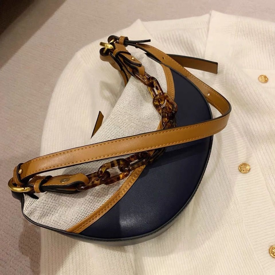 ▽ஐ☾Túi Đeo Vai Phối Dây Xích Thời Trang Dành Cho Nữ 2nd Tesla