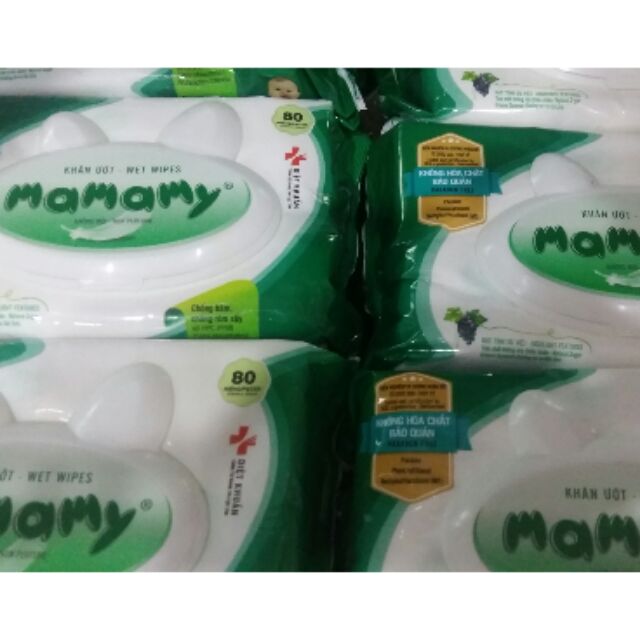 Set 8giấy ướt mamamy 80 tờ