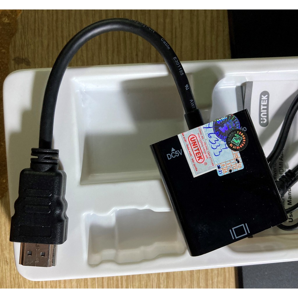 Cáp HDMI to VGA+Audio Unitek Y-6333 chính hãng