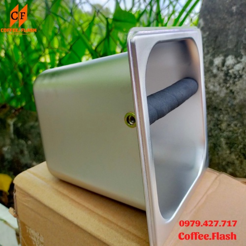 Hộp đập bã cà phê inox- ca đánh bã cà phê inox