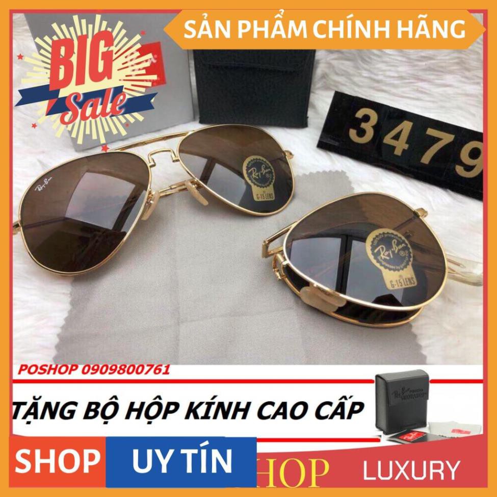 MẮT KÍNH RAYBAN GẬP XẾP GỌN BỎ TÚI NAM/NỮ RB CAO CẤP TRÒNG THUỶ TINH XỊN KIỂU PHI CÔNG