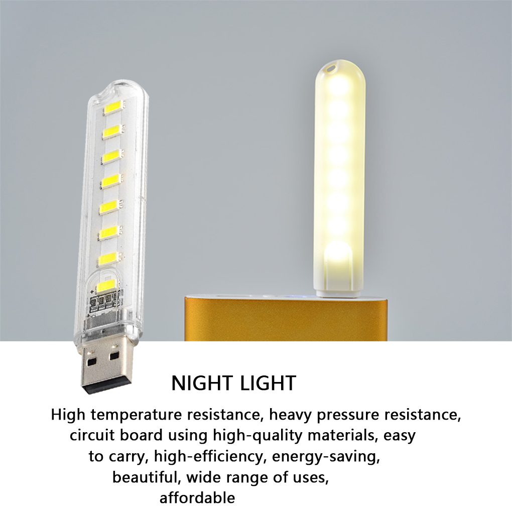 Đèn LED USB DC 5V nhỏ gọn chiếu sáng khi đọc sách tiện dụng