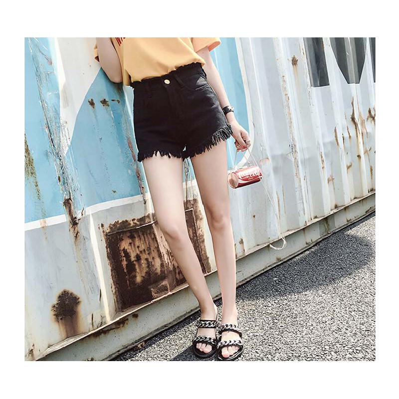 Quần short vải jean tua rua cá tính | BigBuy360 - bigbuy360.vn