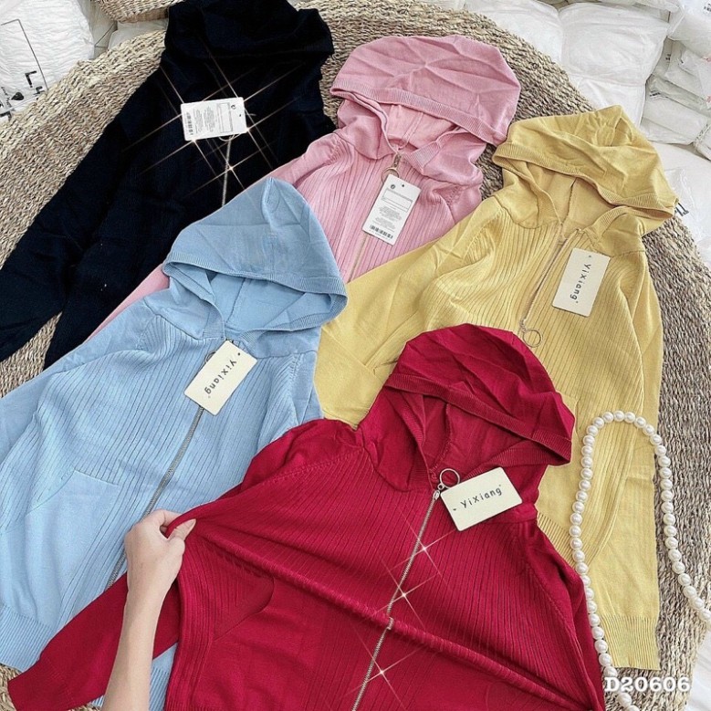 [NHẬP VAYD25 _GIẢM 25K ] Áo khoác len dây kéo có nón - HÀNG CÓ SẴN GIAO NGAY