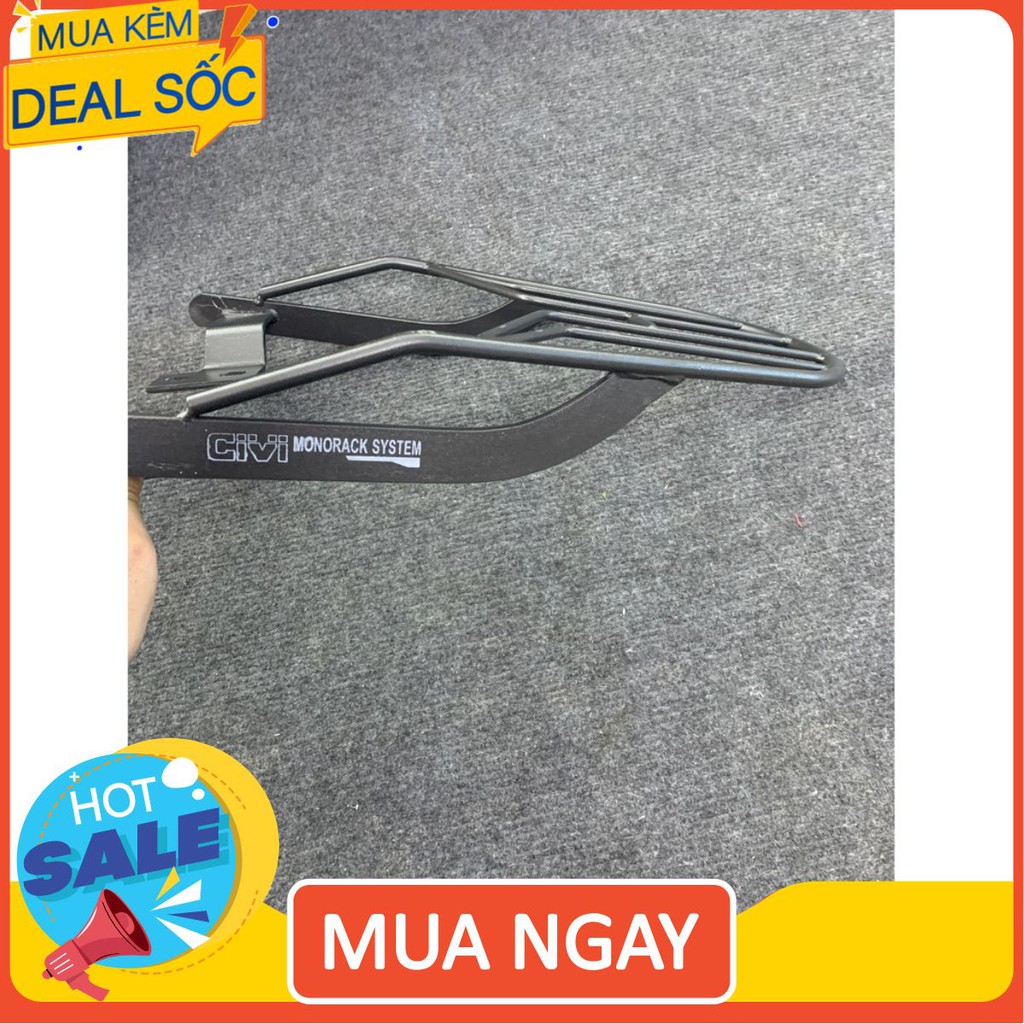 Cảng Givi Sắt Sơn Tĩnh Điện Đen nhám dành cho các dong xe wave dream sirius exciter winer sonic