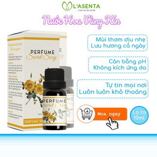 Nước Hoa Cô Bé (Vùng Kín) Thơm Lâu Loại bỏ mùi hôi Cân bằng pH - Chính Hãng LaFla Perfume Secret Sexy 10ml - Che Tên