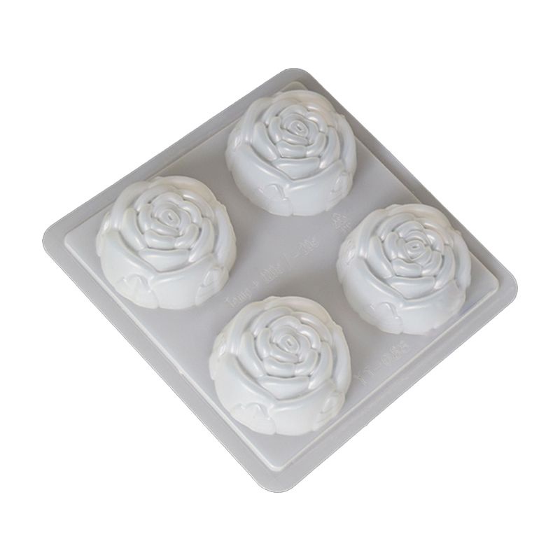 Khuôn nhựa làm bánh trung thu / sô cô la / fondant 4 ngăn tiện lợi