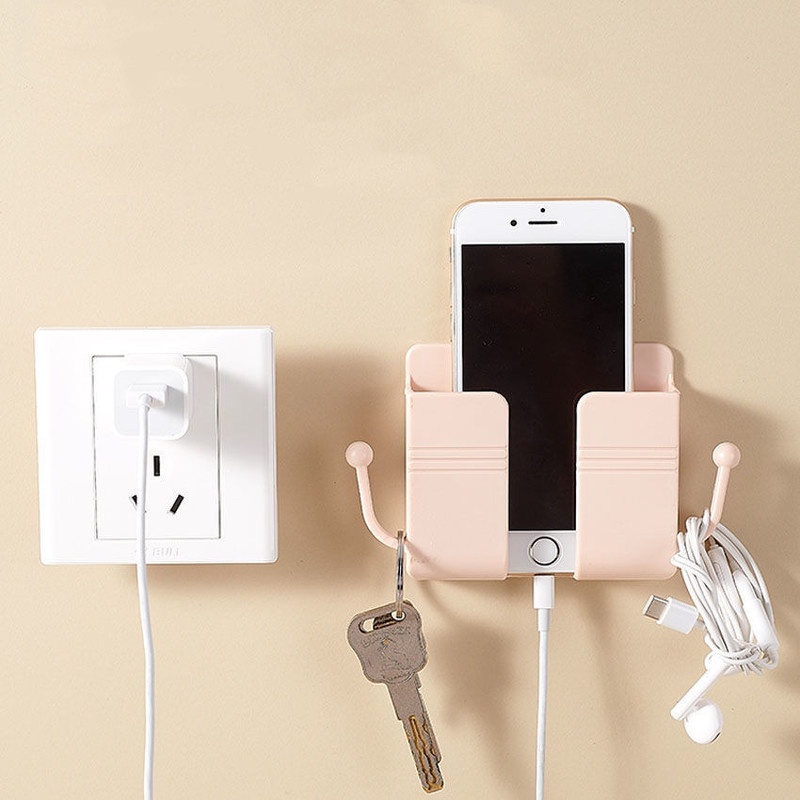 Hộp đựng bộ điều khiển TV/máy lạnh từ xa treo tường hỗ trợ sạc điện thoại đa năng