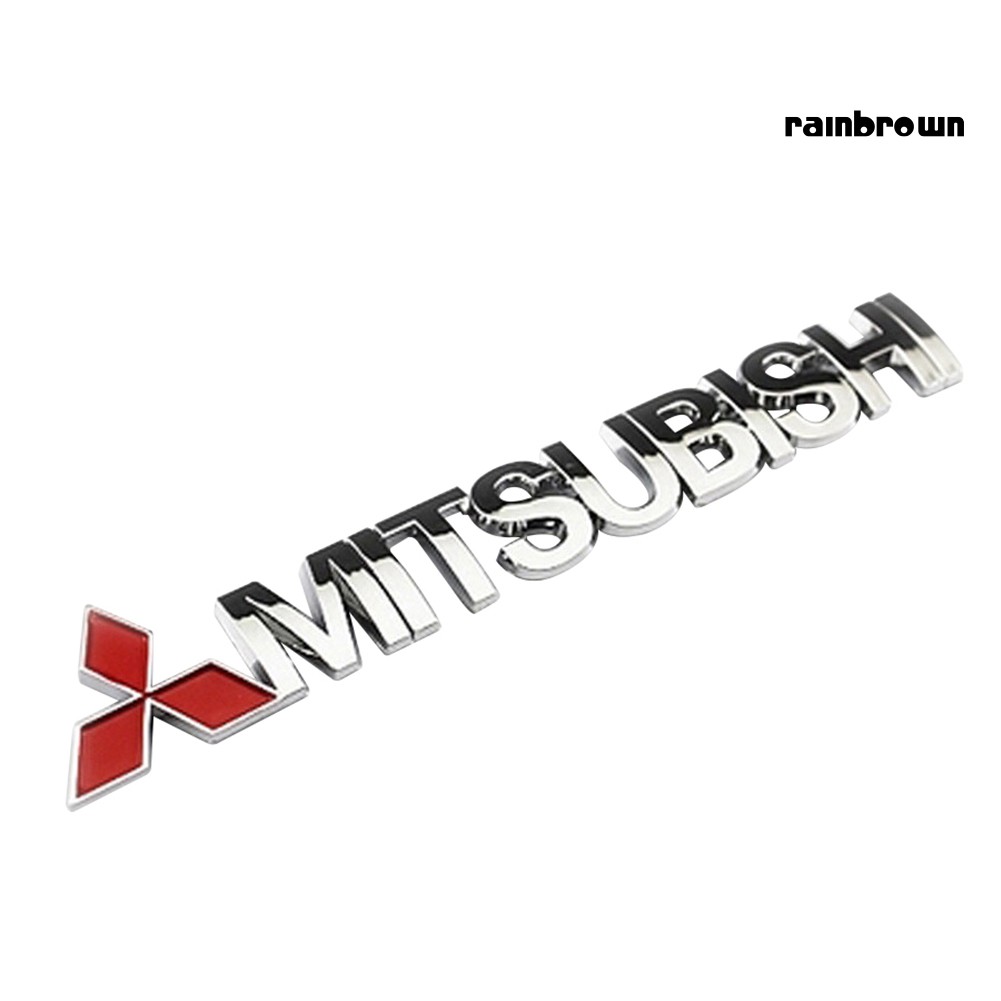 Miếng Dán Logo 3d Bằng Kim Loại Trang Trí Xe Hơi Mitsubishi